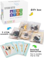 Poraxy STEM Model Car Kits, Toys for Boys Age 8-12, 5 in 1 Kids Wood Building Kit 8-10, 3D Wooden Puzzles, Educational Science Crafts Kits, Birthday Gifts for 8 9 10 11 12 13 14 Years Old Boys - Image 7