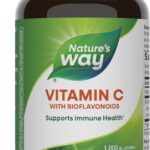 Nature's Way Vitamin C with Bioflavonoids, Immune Support*, High Potency Vitamin C per 2-capsule serving, Promotes Collagen*, 1,000 mg per 2-Capsule Serving, 250 Capsules (Packaging May Vary)