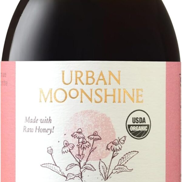Urban Moonshine Immune Zoom - Stimulates Immune System* - Fast-Acting Immune Booster* with Echinacea, Elderberry & Raw Honey - Immune Support Supplement - Gluten Free Herbal Supplement* - 8.4 Fl Oz