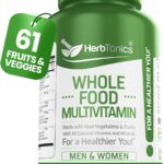 Whole Food Multivitamin for Adults | Multivitamins for Men & Women | Superfoods, Real Raw Veggies, Fruits, Vitamin E, A, B Complex | Vegan Non-GMO 120 Vegetarian Capsules