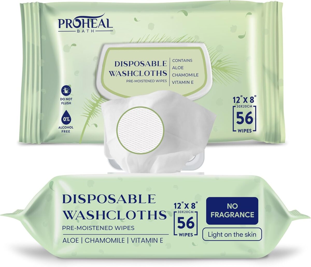 X Large Wet Wipes for Adults - 2 Packs of 56 [112 Count] Disposable Incontinence Wipes, 12" x 8" Adult Wipes for Elderly - Personal Body Wipes for Women and Men, Pre Moistened Adult Washcloths - Image 7