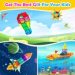 Magnetic Building Tiles, 134PCS Large Magnet Building Set,Magnetic Blocks, 3D STEM Stacking Toys, Magnets Toy for Kids Boys Girls - Image 3