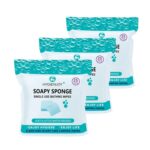 Skin Cleaning Wipe (75 Counts, 3 Packs) - Rinse Free Bathing Sponge for Adults, Extra Thick, No Residue, Hypoallergenic, Convenient for Elderly, Injured, Campers, Hikers
