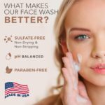 Face Wash - USA Made with Natural & Organic Ingredients, Non Toxic Gentle Face Cleanser for Sensitive Skin with Glycerin & Aloe, Travel Friendly Facial Cleanser for Acne Prone & Oily Skin (2 Fl Oz) - Image 2