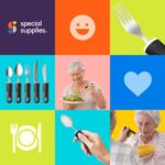 Special Supplies Adaptive Utensils (5-Piece Kitchen Set) Wide, Non-Weighted, Non-Slip Handles for Hand Tremors, Arthritis, Parkinson’s or Elderly Use - Stainless Steel (Black) - Image 7