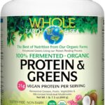 Whole Earth & Sea from Natural Factors, Organic Fermented Protein & Greens, Vegan Whole Food Supplement, Tropical, 1lb 7.3 Oz