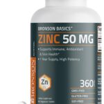 Bronson Zinc 50 MG High Potency One Year Supply Supports Immune, Antioxidant & Skin Health - Non-GMO, 360 Vegetarian Tablets