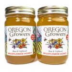 Oregon Growers Raw And Unfiltered Wildflower Honey - Organic Honey, Wildflower Honey Organic, Raw Honey Organic Unfiltered, Raw Wildflower Honey, All Natural Ingredients - 18 Oz (Pack of 2)