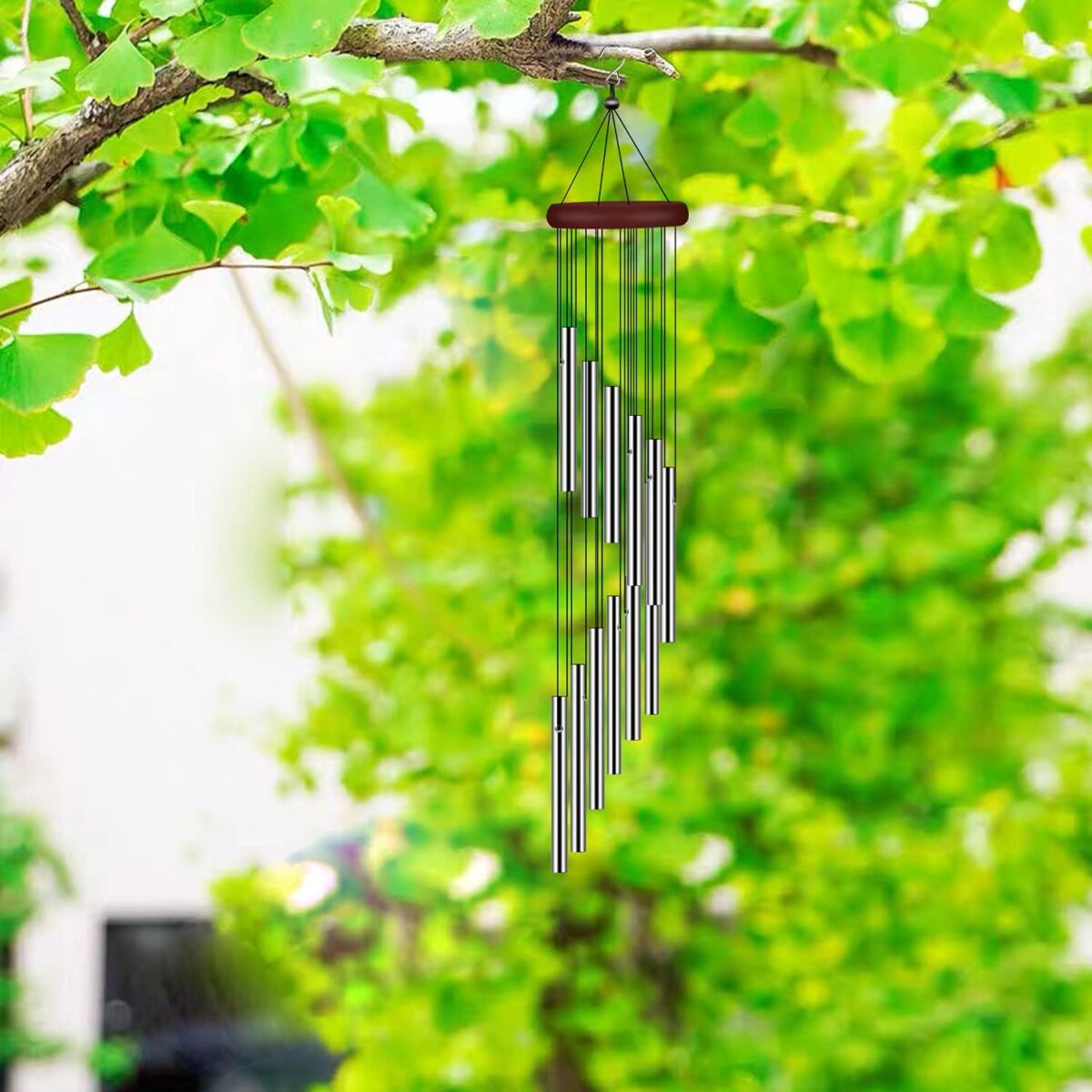 4 Pack Wind Chimes for Outside, Sympathy Wind Chimes Outdoor Clearance with 12 Aluminum Alloy Tubes and Hook, Memorial Wind Chimes Gift Decoration for Home, Patio, Garden, Outdoor - Image 5