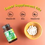 FlavCity Vitamin D3, K2 & Zinc - Triple Threat Supplement - Daily or Seasonal Immune Support - Vitamin D with K2 for Enhanced Absorption - Promote Healthy Bones & Skin (90 Capsules) - Image 2