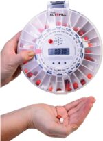 Auto Pill Automatic Pill Dispenser - 28 Compartments - Portable - White