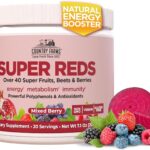 COUNTRY FARMS Super Reds, Energizing Polyphenol Superfood, 48 Super Fruits and Berries, Powerful Antioxidants and Polyphenols, Supports Energy, 20 Servings, Mixed Berry Flavor