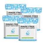 100 Pcs Body Wipes for Adults Bathing No Rinse, Bath Wipes Rinse Free Dry Shower Wipes for Adults. Soap Infused, Disposable Body Cloth for Elderly, Camping, Hiking, GYM & Travel (4 Pack) - Image 9