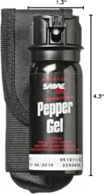 SABRE Tactical Pepper Gel With Belt Holster For Easy Carry, Maximum Police Strength OC Spray, Quick Access Fast Flip Top Safety, Tactical Design For Security Professionals, 1.8 fl oz - Image 7