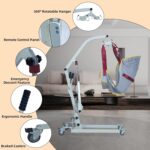 Electric Patient Lift 440lbs-11.5FT Plug-in Cord,No Battery Needed,Floor Lifting-Commode Sling for Easy Bed,Wheelchair&Toilet Transfers -Mobility Assistance for Seniors, Disabled - Image 3