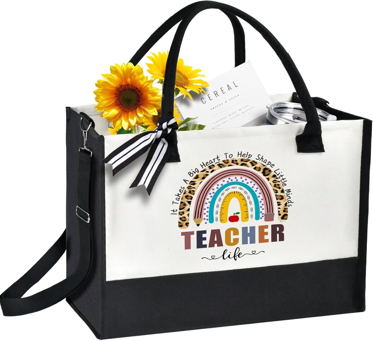 Teacher Appreciation Gifts, Teacher Gifts for Women Friend Sister, Tote Bags for Women Thank You Graduation Retired Appreciation Present - Image 1