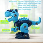 FREE TO FLY Dinosaur Toys for Kids 3-5: Take Apart STEM Learning Toys, Building Construction Sets with Electric Drill, Birthday Gifts for Boys Girls Age 4 5 6 7 8 Year Old - Image 3