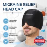 Patented Form Fitting Migraine Relief Ice Head Wrap | Headache and Migraine Hat | Hot and Cold Therapy for Puffy Eyes, Tension, Sinus and Stress Relief - Image 2