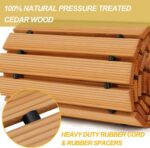6FT Wooden Garden Pathway, Roll Out Wooden Curved Pathway Weather-Resistant Walkway for Outdoor Patios 17" W Roll Out Hardwood Walkway with Non-Slip Surface Wedding Party Pathways (Curved) - Image 4