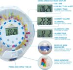 EziMedPil Automatic Pill Dispenser w/Audio & Visual Alerts, up to 6 Alarms/day, Easy-Read LCD Display, 6 Dosage Templates, Lock Medication Dispenser w/Key for Vitamins, Prescriptions & More, Clear Lid - Image 4