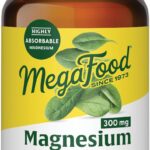 MegaFood Magnesium 300 mg - Highly absorbable Blend of Magnesium Glycinate, Citrate & Malate to Help Support Heart, Nerve Health and Relaxation - 60 Capsules (30 Servings)
