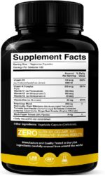 Vitamin D, K2, K1, Zinc, Quercetin, Elderberry, Turmeric, Ginger & Echinacea Whole Food Supplement 8 in 1- D3 5000 IU Plant-Based from Lichen, Vitamin K (K2 MK7, MK4, K1), D3 K2 Vitamins -120 Capsules - Image 2