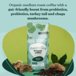 Four Sigmatic Happy Gut Organic Ground Coffee | Medium Roast, Immune Boosting Probiotic Mushroom Coffee with Chaga & Turkey Tail for Gut Health & Immune Support | 12oz Bag - Image 4