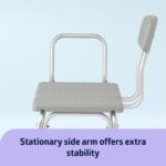 Medline Transfer Bench for Bathtubs and Showers, Adjustable Shower Bench and Bath Seat for Seniors and Adults, Slip-Resistant Feet, Heavy-Duty 400 lb. Weight Capacity, Tool-Free Assembly - Image 6