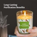 Magnificent 101 3 Long Lasting Pure Sage + Palo Santo Candles | 3.5 Oz Each - 42 Hour Burn | Natural, Organic Soy Candles for House Energy Cleansing & Manifestation Sage Smudge Kit Incense - Image 2