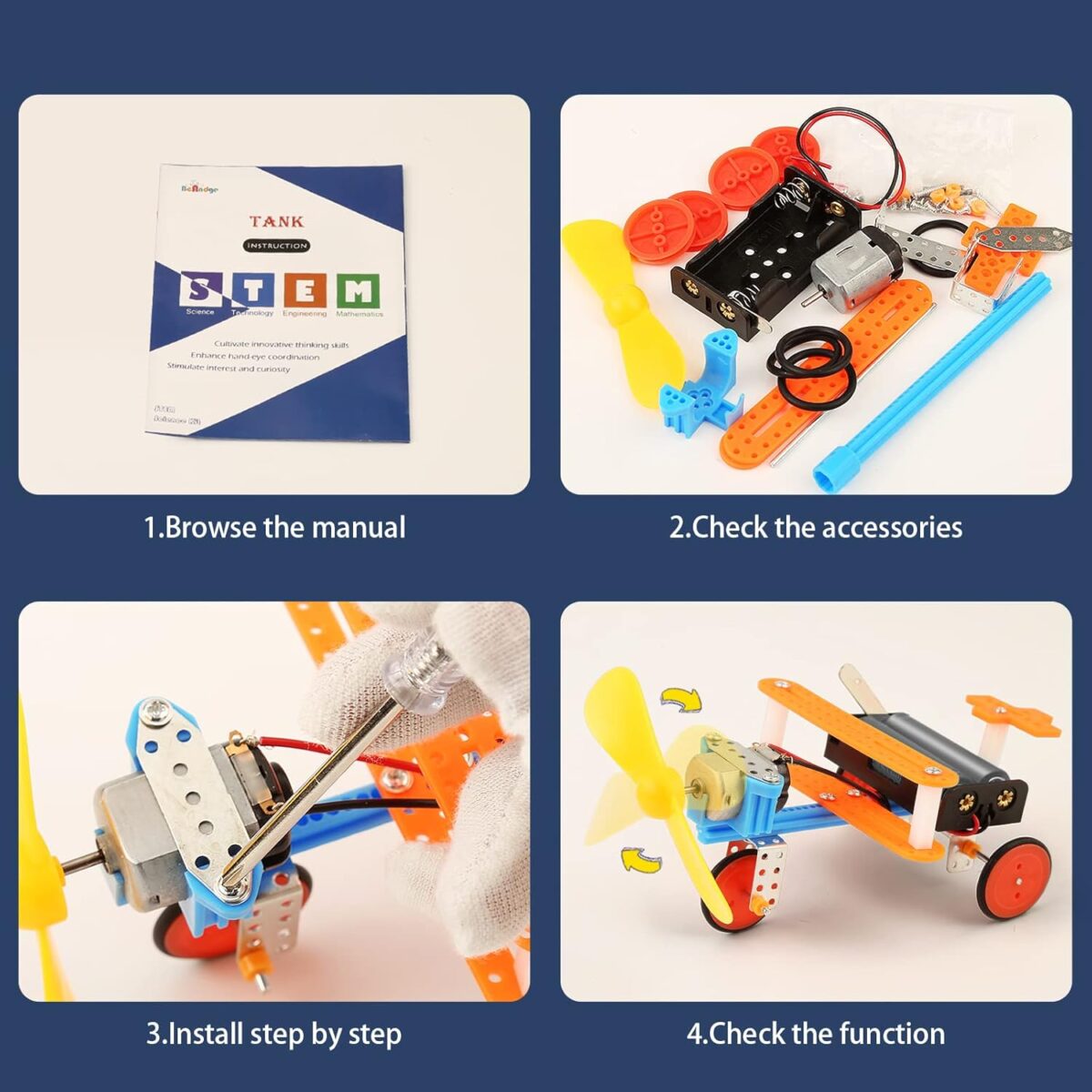 STEM Kits for Kids Crafts 6-8 8-12, Boys Gifts Toys for 6 7 Year Old Boy Birthday Gift Ideas, STEM Toys Craft Kits 6+ 7+ yr, Robotics Science Activities Robot Building Age 8-10 8 9 10 11 12 Years - Image 4