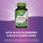 Nature's Way Black Elderberry Supplement, Traditional Immune Support*, With Elderberry and Elderflower, Plant Powered, 100 Capsules (Packaging May Vary) - Image 4