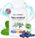 Pure Resveratrol Supplement – 600mg Antioxidant for Heart Health, Anti-Aging, Immune & Cognitive Support – Non-GMO, Gluten-Free, Soy-Free, Vegan – 60 Capsules, Japanese Knotweed