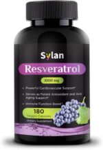 SYLAN Resveratrol Supplement, 1000mg, 180 Veggie Capsules, Antioxidant, Supports Heart, Joint, Brain, Immune Health & Anti-Aging, Non-GMO, Made in USA, Resveratrol 500mg Powder per Capsul - Image 9