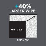 Amazon Basics Extra Large Flushable Wipes, 360 wipes (6 packs of 60), Adult Wet Wipes and Resealable closure - Image 3