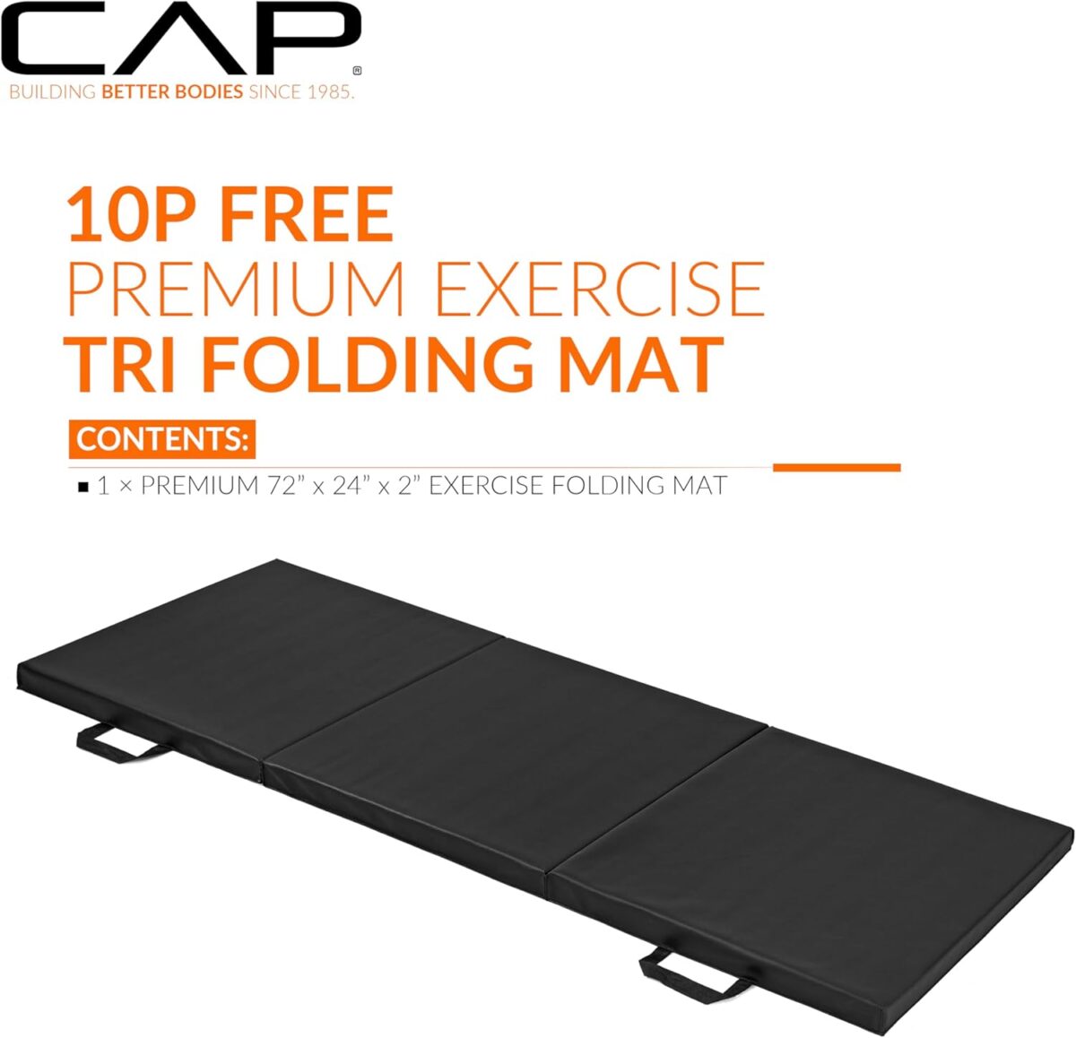CAP Barbell All Purpose Folding Anti Tear Exercise Training Aerobic Fitness Gym & Gymnastics Balance Mat | Multiple colors - Image 2