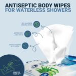 MED PRIDE Hospital Adult No Rinse Bath Wipes for Women, Thick Microwavable Disposable Wipes with Aloe Vera, 96 Count (12 Packs) - Image 3