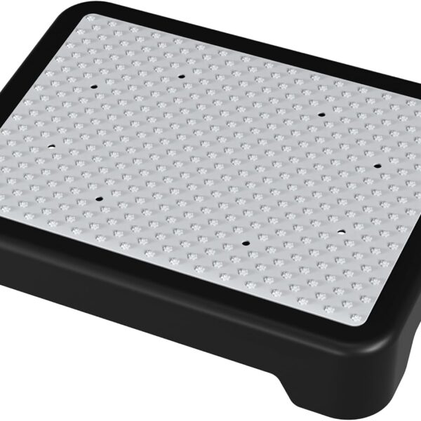 SOYO Mobility One Step Stool, Heavy Duty Indoor Outdoor Non-Slip Small Step Platform Assistive Device for Adult Elderly, Standing Support and Step Riser for Car, Bed, Door, Stair, Bathroom, Black-Gray