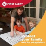 First Alert HOME1 Rechargeable Standard Home Fire Extinguisher UL Rated 1-A:10-B:C, Red - Image 3