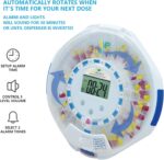 EziMedPil Automatic Pill Dispenser w/Audio & Visual Alerts, up to 6 Alarms/day, Easy-Read LCD Display, 6 Dosage Templates, Lock Medication Dispenser w/Key for Vitamins, Prescriptions & More, Clear Lid - Image 3