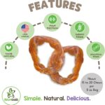 Nature Gnaws USA Turkey Tendon Rings for Dogs (8oz) - Delicious Grain Free Reward Snack for Small, Medium & Large Breeds - Premium Natural Dog Chew Treats - Image 2