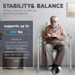 Toilet Safety Rails-Adjustable Toilet Safety Frame, FoldableTtoilet Support Rails with Handles, Heavy Duty Toilet Handles for Elderly, Seniors, Handicap & Disabled-Fits Most Toilets - Image 4