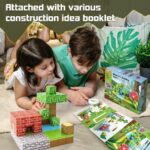 Magnetic Blocks-Build Mine Magnet World Edition, Magnetic Toys for Boys & Girls Age 3-4 4-5 6-8,STEM Montessori Sensory Toys for Toddlers Gifts for 3+ Years Old,48PCS Fidget 1" Cubes Construction Toy - Image 9