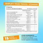 Travel Vitamin Tonic for Flight, Jet Lag, Hydration, Circulation, Digestion & Immune Support, Promotes Calmness, Electrolyte Powder, Travel Essentials, Passion Fruit Tangerine, 15 Sticks - Image 6