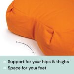 Meditation Cushion (Plum) Crescent, Buckwheat Husk Filled, Floor Pillow or Cushions, Yoga Seat, Zafu, Made in The USA - Image 2