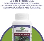 Nature's Way Sambucus Advanced Immune Capsules with Black Elderberry, Vitamin C, Vitamin D, Echinacea and Zinc, Immune System Support with EpiCor*, 80 Capsules - Image 3