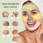 4 Pcs Clay Facial Mask Set - Turmeric, Vitamin C, Green Tea, Dead Sea Mud, and Rose Clay Skin Care Mask for Deep Cleansing, Moisturizing, and Refining Pores - 240g - Image 4