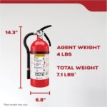 Kidde Fire Extinguisher for Home & Office Use, 2-A:10-B:C, 4 Lbs., Hose & Wall Mount (Included) - Image 8