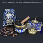 Artcome 7PCS Tibetan Meditation Set - Tibetan Singing Bowl & Tibetan Tingsha Cymbals Bells Handmade in Nepal for Meditation, Yoga, Tranquility, Relaxation, Chakra Healing, Stress Relief & Mindfulness - Image 7