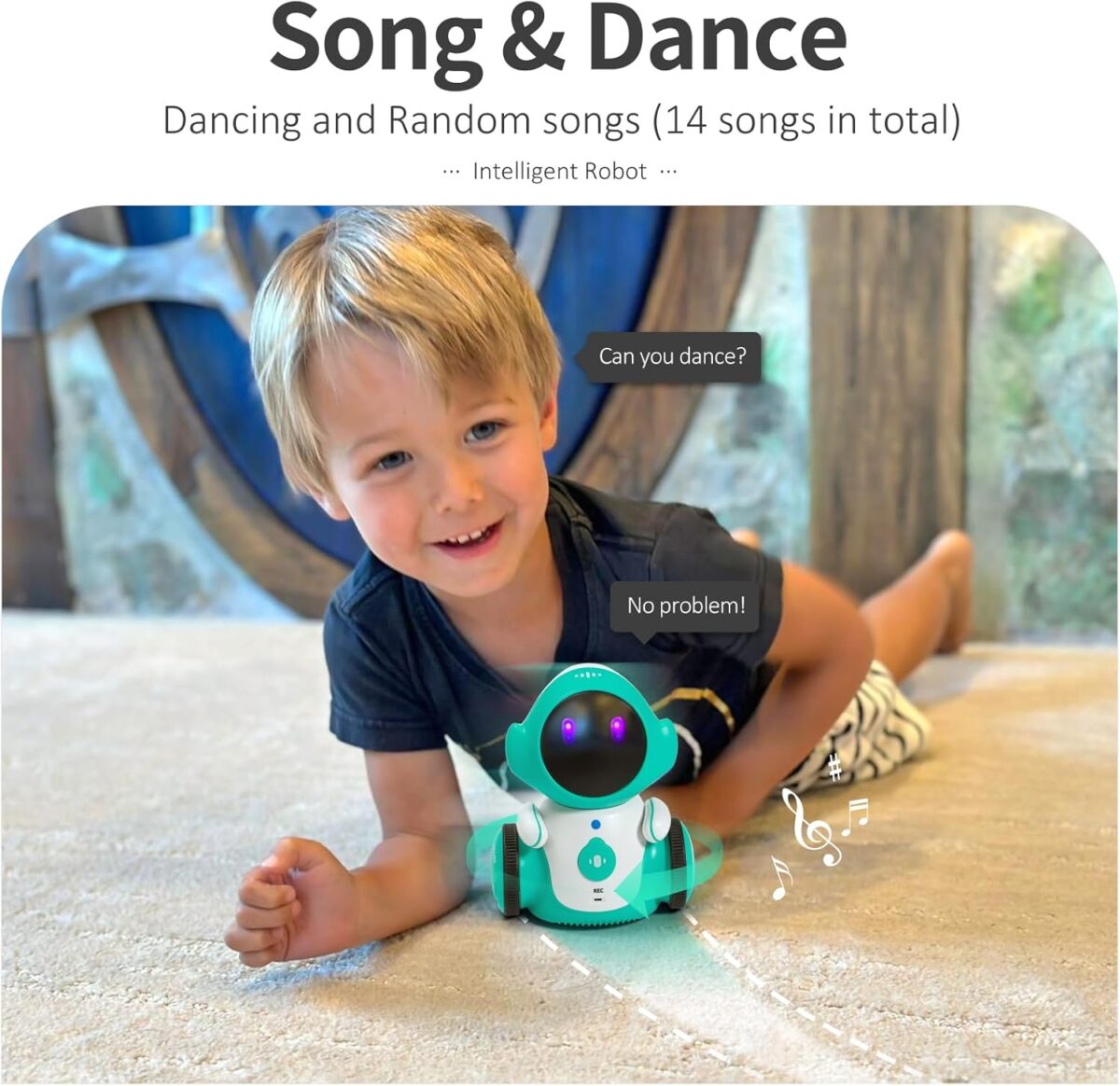 GILOBABY Robot Toys, Rechargeable Smart Talking Robots for Kids, Intelligent Robot with Voice Controlled Touch Sensor, Singing, Dancing, Recording, Repeat, Birthday Gifts for Boys Ages 6+ Years - Image 7