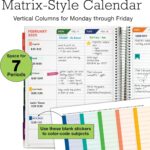 Aug 2024-Jul 2025 Deluxe Teacher Planner Notebook 8.5x11 Daily Weekly Monthly Organizers with 7 Periods, Pocket Folder, Dated Calendar, Page Tabs, Bookmark and Planning Stickers (Watercolor Stripes) - Image 4